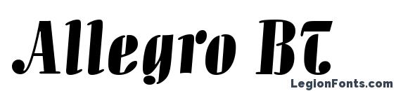 Шрифт Allegro BT