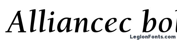 Alliancec bolditalic Font