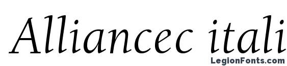 Alliancec italic Font