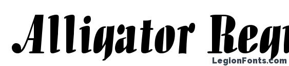 шрифт Alligator Regular, бесплатный шрифт Alligator Regular, предварительный просмотр шрифта Alligator Regular