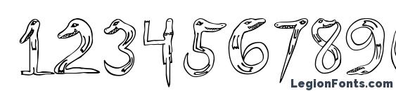 Alligators Font, Number Fonts