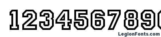 Allstar Regular Font, Number Fonts