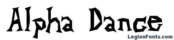 Alpha Dance font, free Alpha Dance font, preview Alpha Dance font