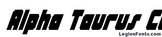 Alpha Taurus CondItalic Font