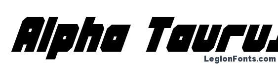 Alpha Taurus Italic font, free Alpha Taurus Italic font, preview Alpha Taurus Italic font