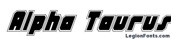 Alpha Taurus Pro Italic Font, All Fonts