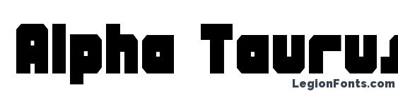 Alpha Taurus Font
