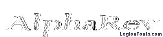 AlphaRev Hollow font, free AlphaRev Hollow font, preview AlphaRev Hollow font