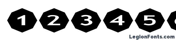 AlphaShapes octagons 3 Font, Number Fonts