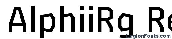 AlphiiRg Regular font, free AlphiiRg Regular font, preview AlphiiRg Regular font