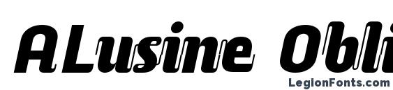 шрифт ALusine Oblique, бесплатный шрифт ALusine Oblique, предварительный просмотр шрифта ALusine Oblique