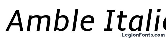 шрифт Amble Italic, бесплатный шрифт Amble Italic, предварительный просмотр шрифта Amble Italic