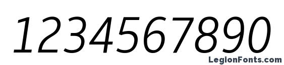 Amble Light Condensed Italic Font, Number Fonts