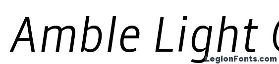 шрифт Amble Light Condensed Italic, бесплатный шрифт Amble Light Condensed Italic, предварительный просмотр шрифта Amble Light Condensed Italic