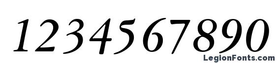 American Garamond Bold Italic BT Font, Number Fonts