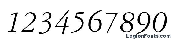 American Garamond Italic BT Font, Number Fonts