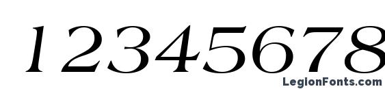 Americana Italic BT Font, Number Fonts