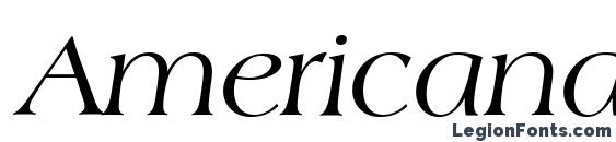 шрифт Americana Italic BT, бесплатный шрифт Americana Italic BT, предварительный просмотр шрифта Americana Italic BT