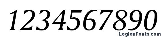 Amerigo Italic BT Font, Number Fonts