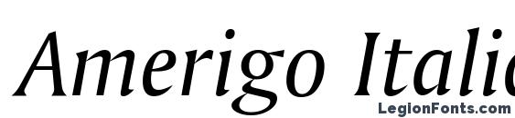 Amerigo Italic BT font, free Amerigo Italic BT font, preview Amerigo Italic BT font