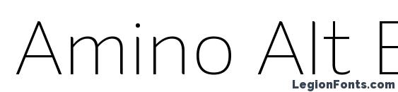 шрифт Amino Alt ExtraLight, бесплатный шрифт Amino Alt ExtraLight, предварительный просмотр шрифта Amino Alt ExtraLight