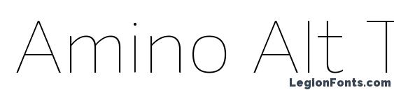 шрифт Amino Alt Thin, бесплатный шрифт Amino Alt Thin, предварительный просмотр шрифта Amino Alt Thin