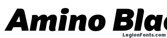 Amino Black Italic font, free Amino Black Italic font, preview Amino Black Italic font