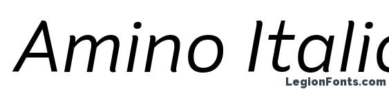 шрифт Amino Italic, бесплатный шрифт Amino Italic, предварительный просмотр шрифта Amino Italic