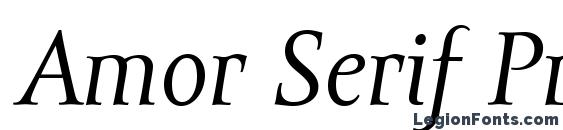 Шрифт Amor Serif Pro Italic