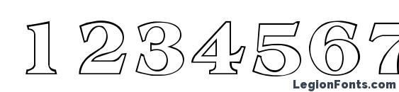 AmphionOutline Regular Font, Number Fonts