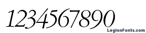 Amsterdamer Garamont Italic Font, Number Fonts