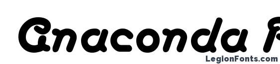 Anaconda Regular Font
