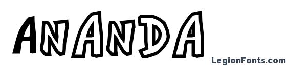 Ananda font, free Ananda font, preview Ananda font