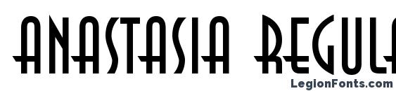 шрифт Anastasia Regular, бесплатный шрифт Anastasia Regular, предварительный просмотр шрифта Anastasia Regular