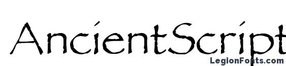 шрифт AncientScript, бесплатный шрифт AncientScript, предварительный просмотр шрифта AncientScript