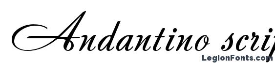 Andantino script Font