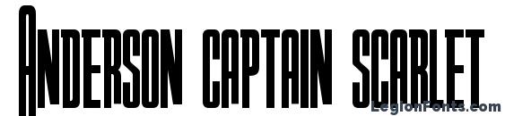 Anderson captain scarlet font, free Anderson captain scarlet font, preview Anderson captain scarlet font