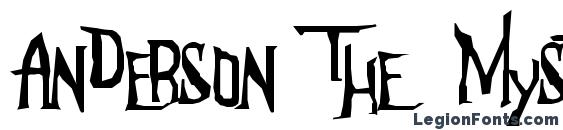 Anderson The Mysterons font, free Anderson The Mysterons font, preview Anderson The Mysterons font