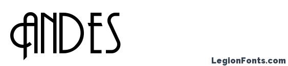 шрифт Andes, бесплатный шрифт Andes, предварительный просмотр шрифта Andes