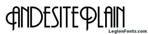 шрифт AndesitePlain, бесплатный шрифт AndesitePlain, предварительный просмотр шрифта AndesitePlain