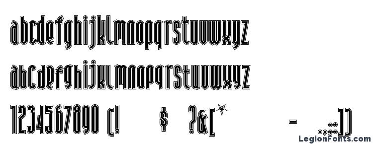 glyphs AndironOutline font, сharacters AndironOutline font, symbols AndironOutline font, character map AndironOutline font, preview AndironOutline font, abc AndironOutline font, AndironOutline font