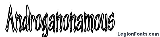Androganonamous font, free Androganonamous font, preview Androganonamous font