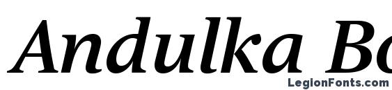 Andulka Book Pro Bold Italic Font