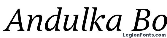 Шрифт Andulka Book Pro Italic