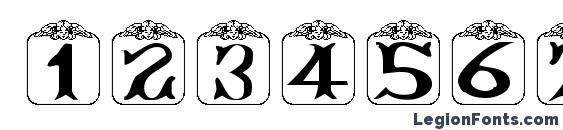 Angelots (Unregistered) Font, Number Fonts