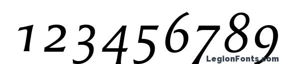 Angie ItalicOSF Font, Number Fonts