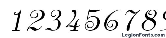 Anglican Italic Font, Number Fonts