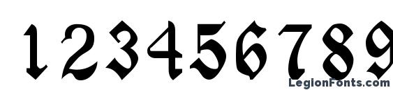 AngloSSK Font, Number Fonts