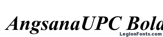 AngsanaUPC Bold Italic Font, All Fonts