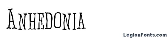 Anhedonia font, free Anhedonia font, preview Anhedonia font